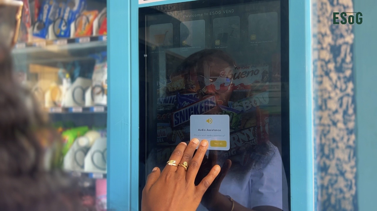 Customer using an ESOG machine